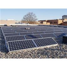 Flat roof simplified array mounting system